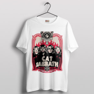 Metal Meow Black Sabbath Cats White T-Shirt