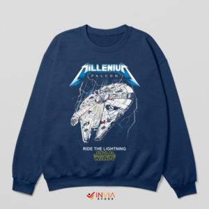 Metallica Millennium Falcon Lightning Navy Sweatshirt