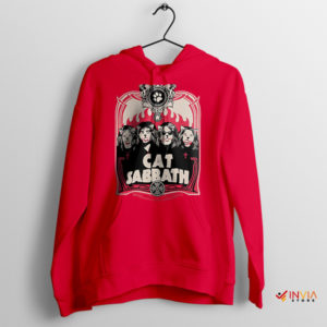 Miaowsters of Metal Black Sabbath Red Hoodie