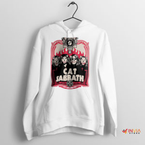 Miaowsters of Metal Black Sabbath White Hoodie