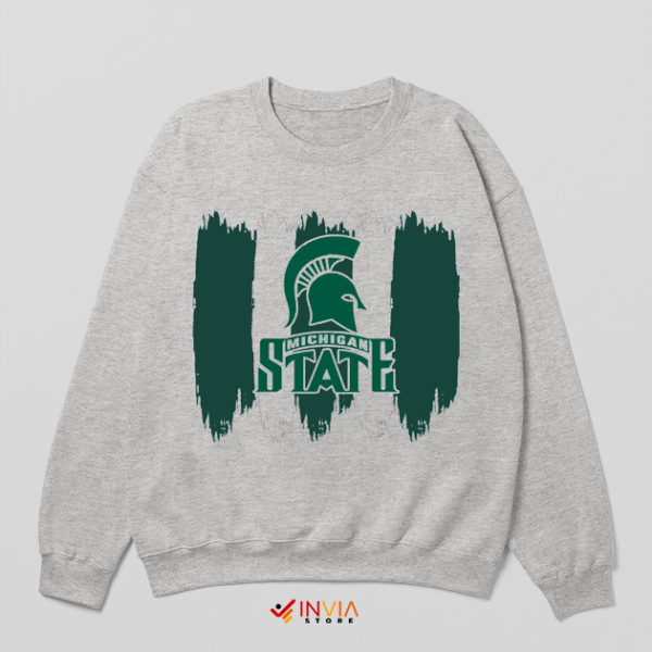 Michigan Spartans Symbol Graphic Sport Grey Sweatshirt