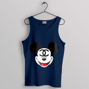 Mickey Luxury Fashion Head Navy Tank Top