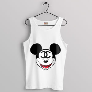 Mickey Luxury Fashion Head White Tank Top