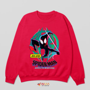 Miles Morales in Multiverse Spider Red Sweatshirt