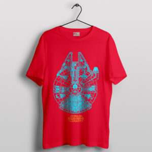 Millennium Falcon Engineering Graphic Red T-Shirt