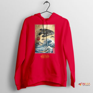 Millennium Falcon Japanese Art Ukiyo-e Red Hoodie