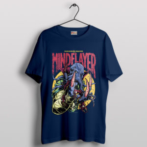 Mind Flayer Dive into Dungeons Dragons Navy T-Shirt