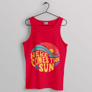 Music 60s with Here Comes the Sun Red Tank Top