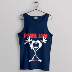 Music Art Pearl Jam Alive Navy Tank Top