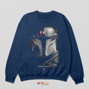 Mysterious The Mandalorian Helmet Navy Sweatshirt