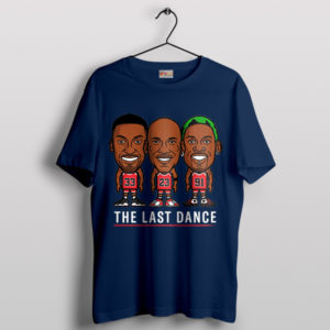 NBA Legends in Chibi The Last Dance Navy T-Shirt