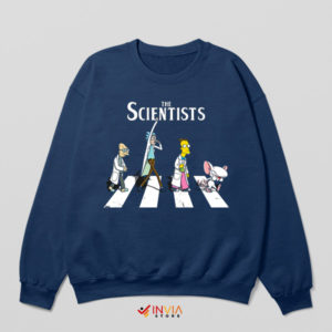 Nerd Farnsworth Rick Frink and Brain Navy Sweatshirt