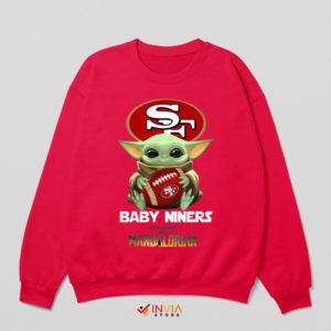 Niners and the Force Baby Yoda Red Sweatshirt