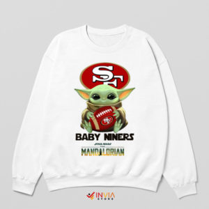 Niners and the Force Baby Yoda White Sweatshirt