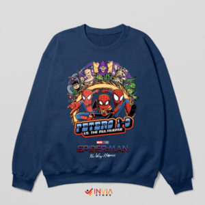 No Way Home Multiverse Peter 1-3 Navy Sweatshirt