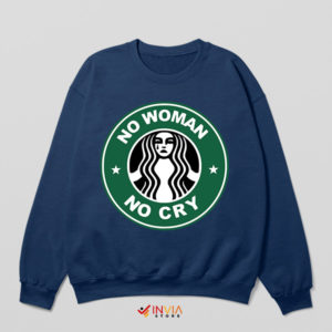 No Woman No Cry Coffeehouse Navy Sweatshirt