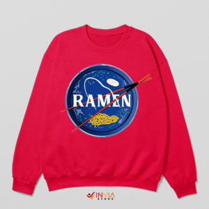 Noodle Astronaut NASA Ramen Red Sweatshirt