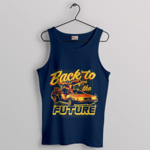 Nostalgia DeLorean Back to the Future Navy Tank Top