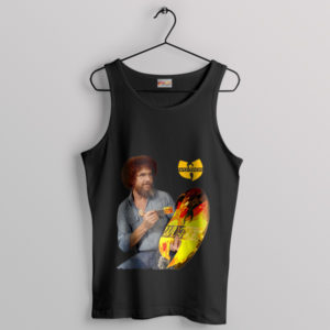 Original Bob Ross Painting Wu Tang Black Tank Top