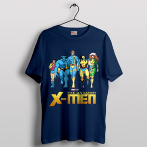 Original X-Men Comic Characters Navy T-Shirt