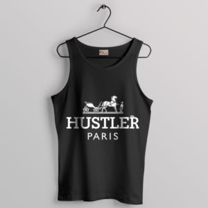 Parody Hustler Coach Paris Symbol Black Tank Top