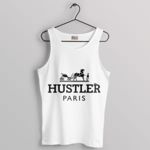 Parody Hustler Coach Paris Symbol White Tank Top