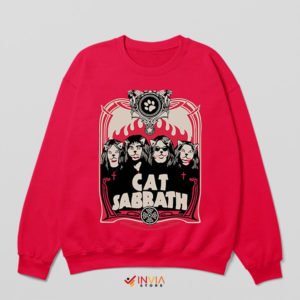 Paws of Darkness Black Sabbath Red Sweatshirt