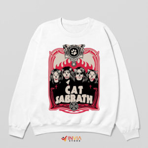 Paws of Darkness Black Sabbath White Sweatshirt