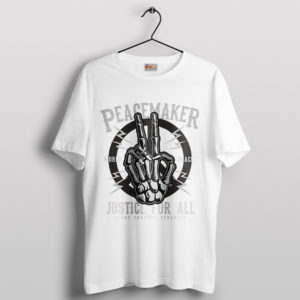 Peaceful Justice For All Peacemaker White T-Shirt