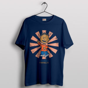 Peanuts Nostalgia Franklin Japanese Navy T-Shirt