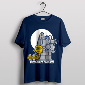 Peanuts Tribute Comics Star Wars Navy T-Shirt