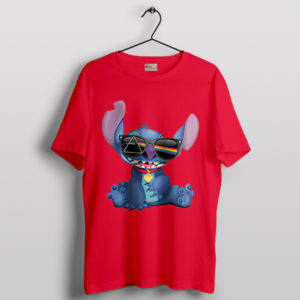 Pictures of Stitch the Moon Pink Floyd Red T-Shirt