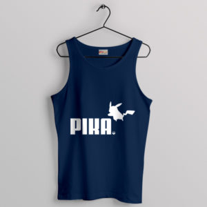 Pika Pikachu Go Inspired Puma Navy Tank Top