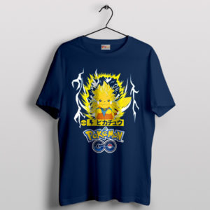 Pika-Z Warriors Pikachu Super Saiyan Navy T-Shirt