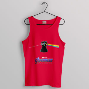 Pink Floyd Dark Side Infinity Gauntle Red Tank Top