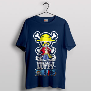 Pirate King Style Monkey D Luffy Navy T-Shirt