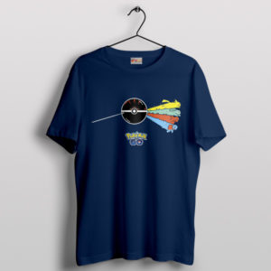 Pokeball Eclipse Pink Floyd Dark Side Navy T-Shirt