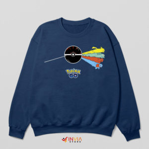 Pokeball on the Dark Side Pink Floyd Navy Sweatshirt