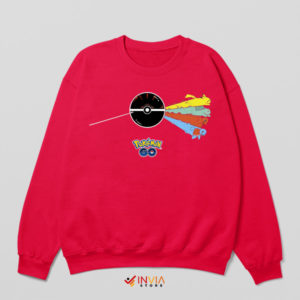 Pokeball on the Dark Side Pink Floyd Red Sweatshirt