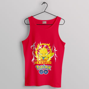 Pokemon Pikachu Saiyan Evolution Red Tank Top