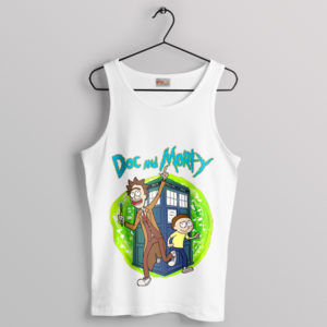 Portal Rick and Morty in the Tardis White Tank Top