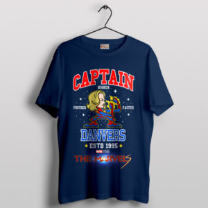 Powerful Patriotism Captain Marvel Navy T-Shirt