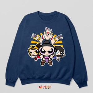 Powerpuff Girls Demon Slayer Ninja Navy Sweatshirt