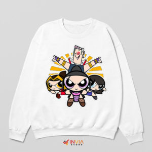 Powerpuff Girls Demon Slayer Ninja White Sweatshirt