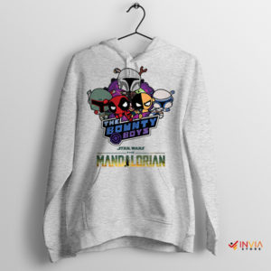 Powerpuff The Mandalorian Bounty Sport Grey Hoodie