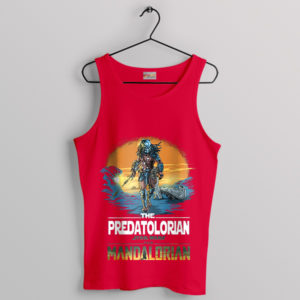 Predator Ghost The The Mandalorian Red Tank Top