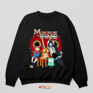 Princess Mononoke Adventure Time Black Sweatshirt