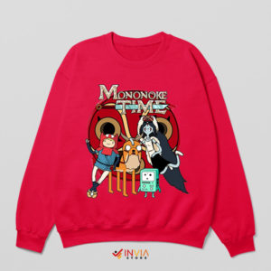 Princess Mononoke Adventure Time Red Sweatshirt