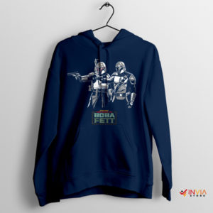 Pulp Fiction Moment Boba Fett Din Djarin Navy Hoodie