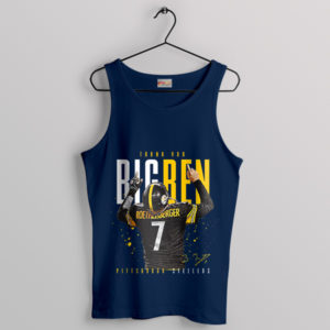 Quarterback Legend Ben Roethlisberger Navy Tank Top